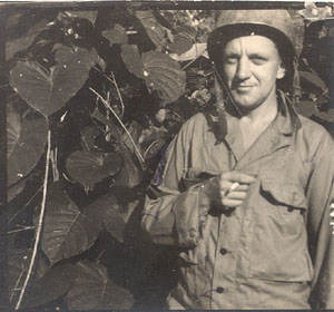 My father, SGT George Bull Young in the Guadalcanal jungle.