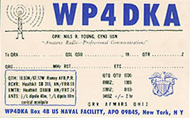 My WP4DKA QSL, printed by my father on his 12x18 C&P platen press